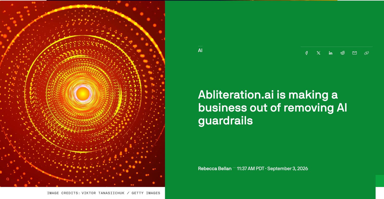 TechCrunch headline: Abliteration.ai is making a business out of removing AI guardrails